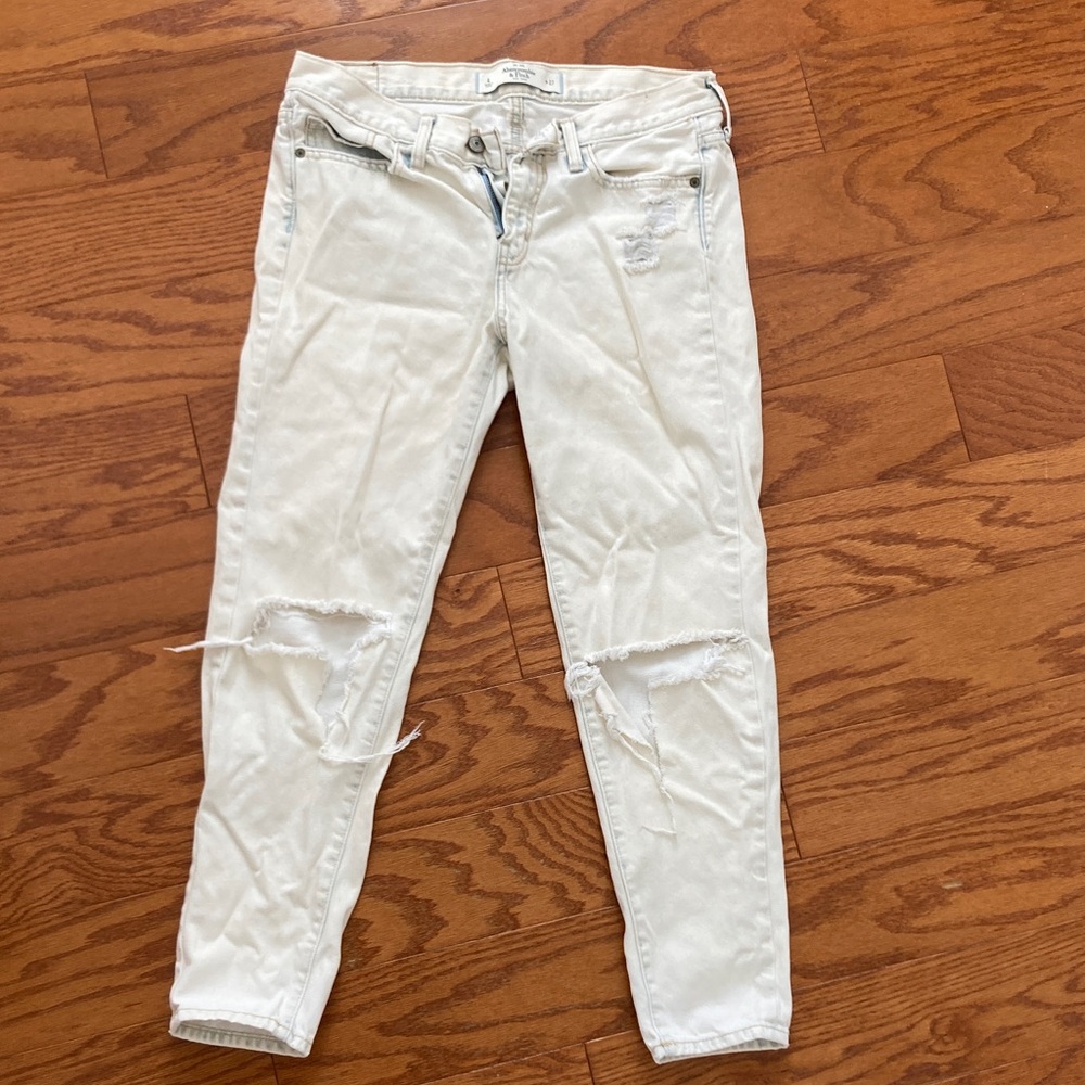 Abercrombie Bleached Distressed Jeans
